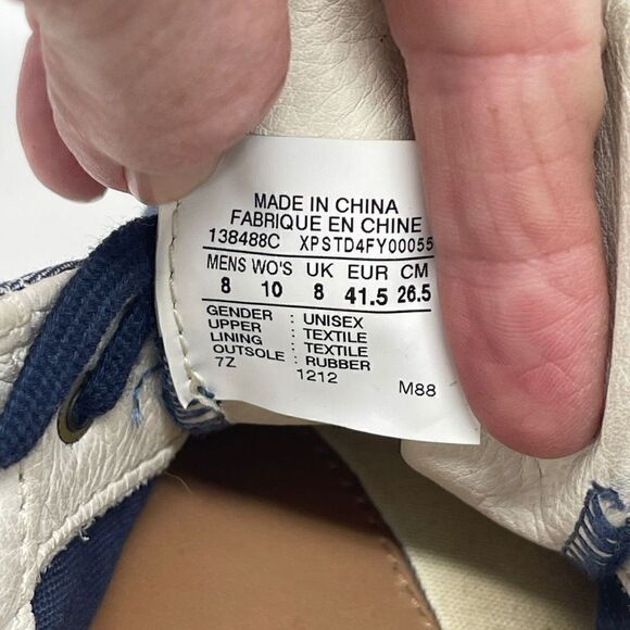 Converse All Stars Sneakers Blue Denim Mini Dot Size 8M 10W - Picture 5 of 7